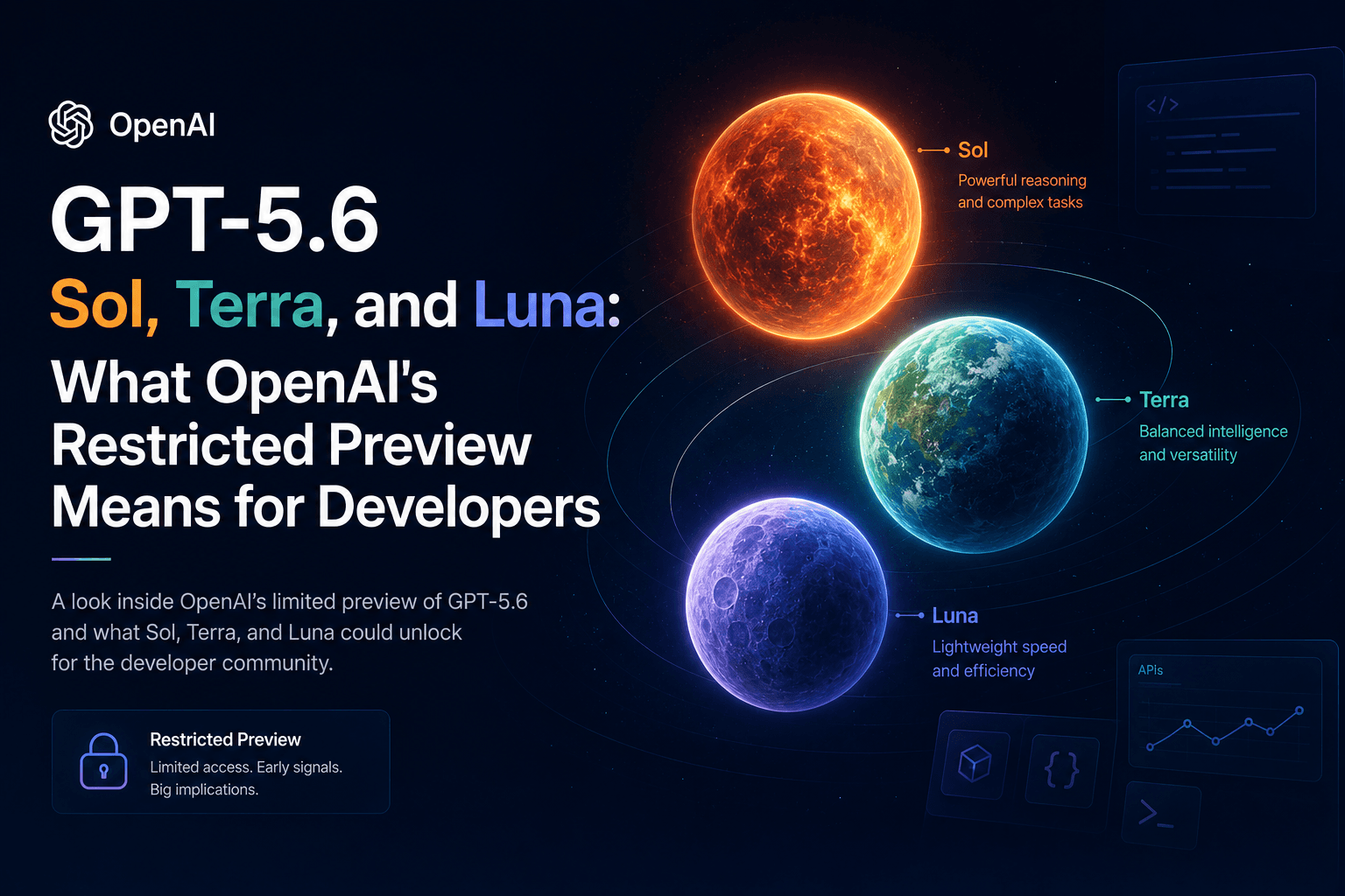 GPT-5.6 Sol, Terra, and Luna: What OpenAI's Restricted Preview Means for Developers