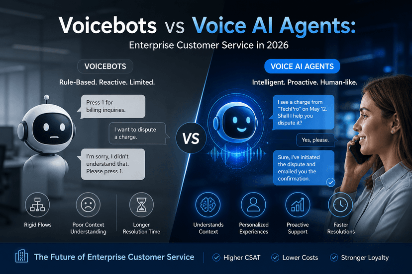 Voicebots vs Voice AI Agents: Enterprise Customer Service in 2026